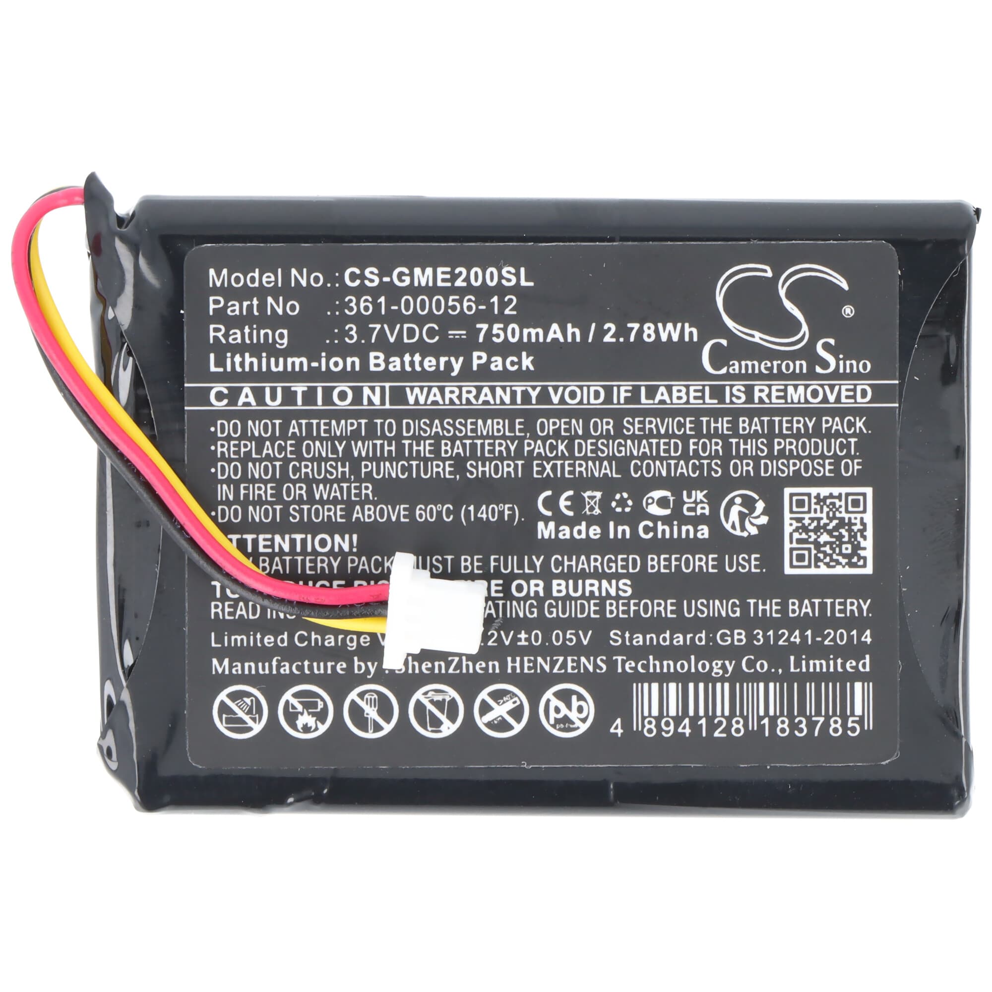 Batterie compatible avec Garmin Edge Explore 2, Garmin 361-00056-12, 3,7 V 750 mAh