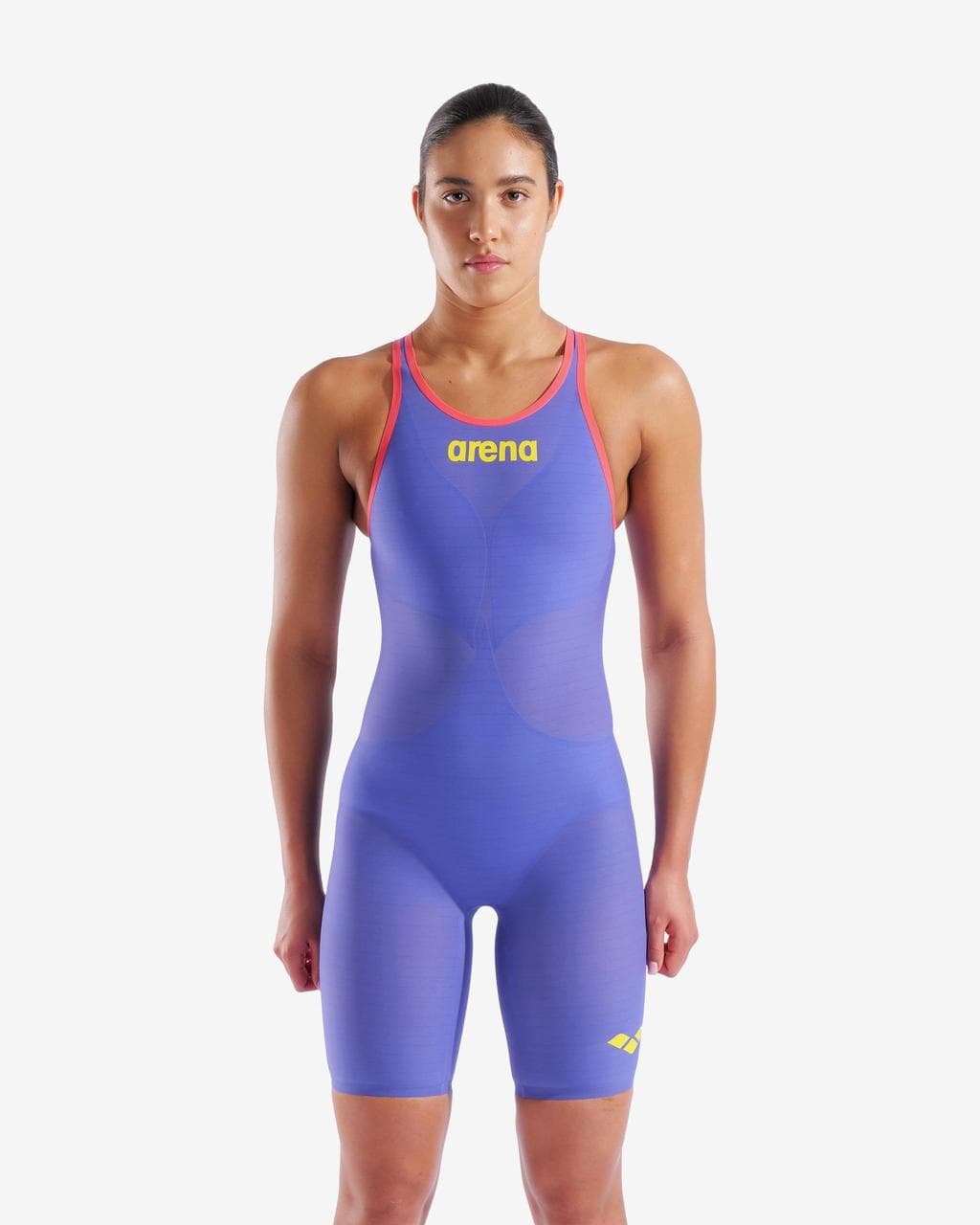 Maillot de bain Arena Powerskin Carbon Air 2 Eclipse Glare Open Back violet saumon femme - 40