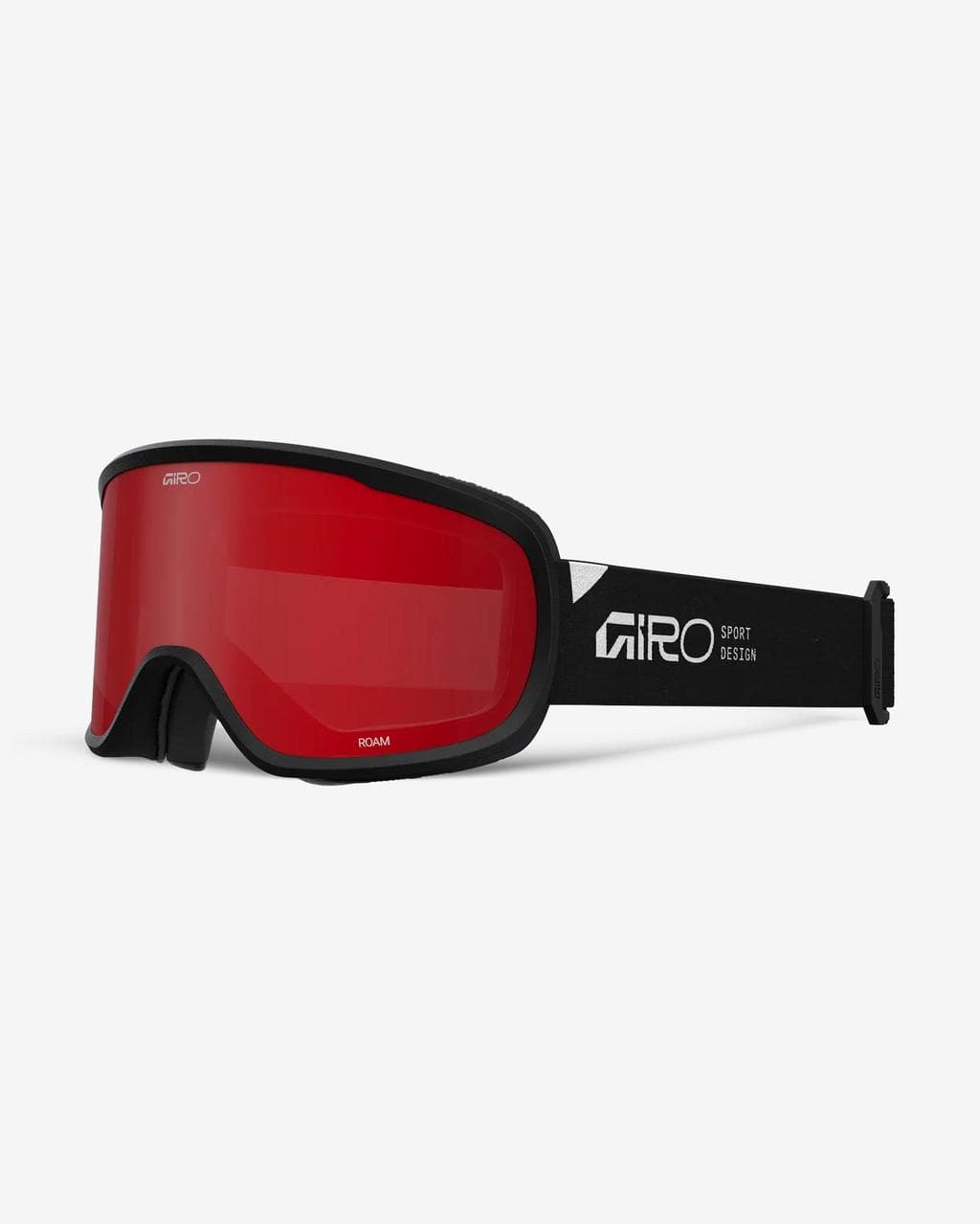 Masque Giro Roam Stacked noir avec lentille Ambre Écarlate