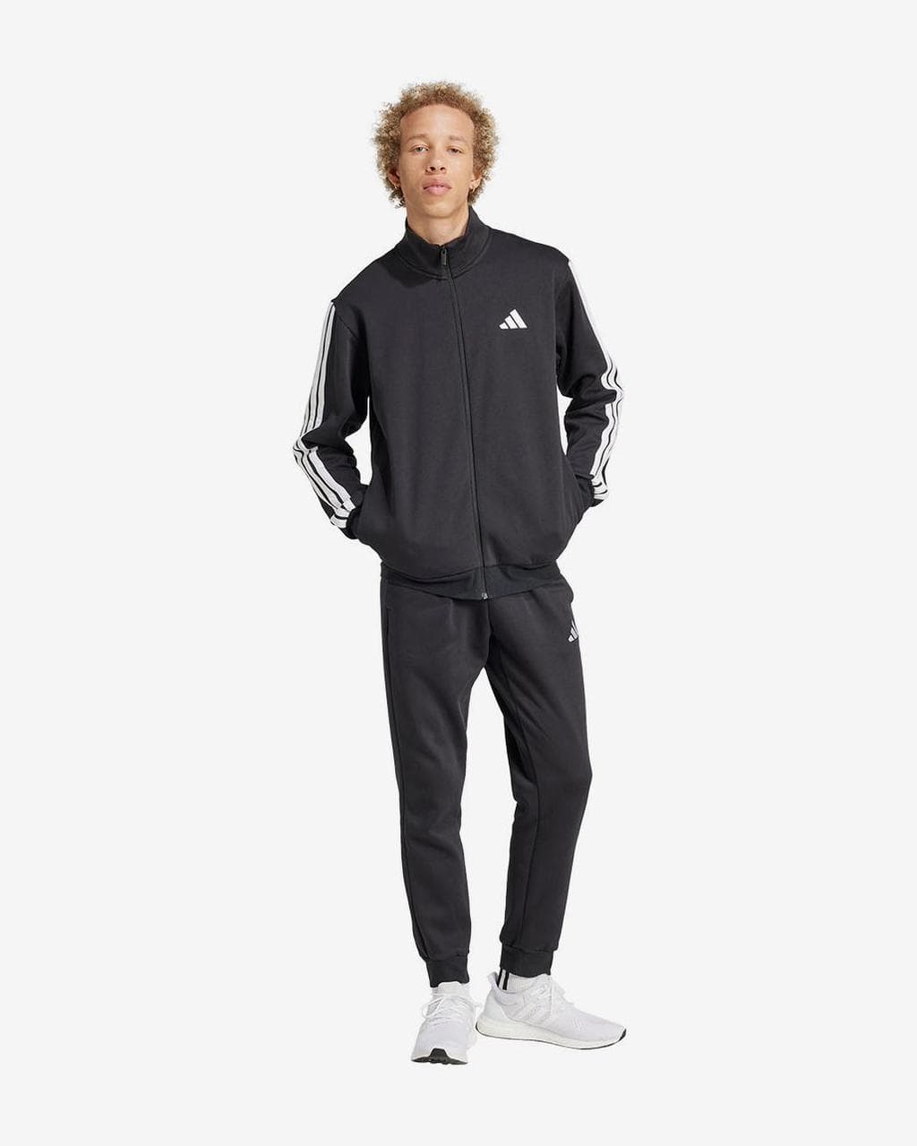 Survêtement adidas Sportswear Basic 3-Stripes Fleece noir pur - S